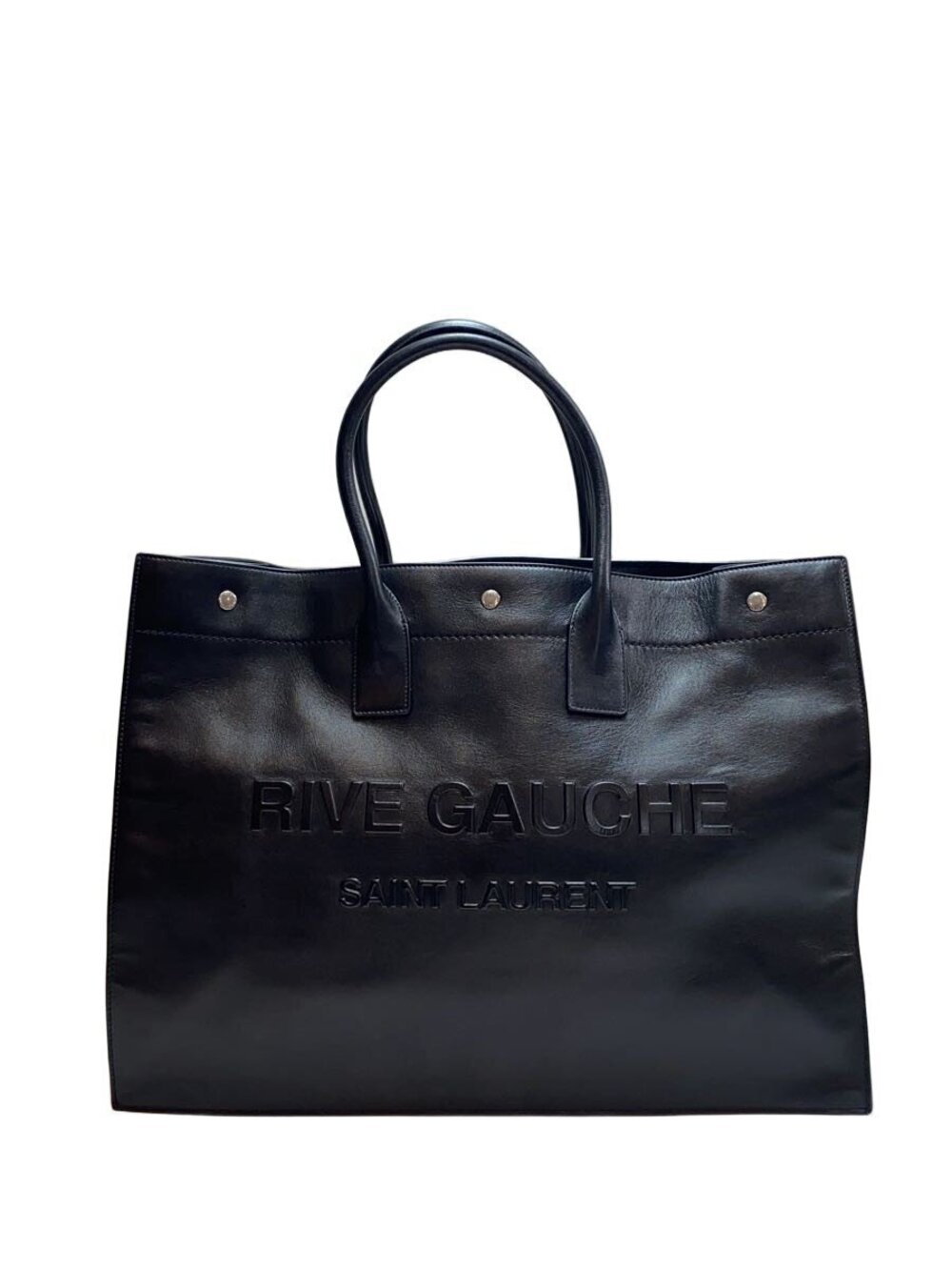 SAINT LAURENT RIVE GAUCHE Tote Bag Leather Black